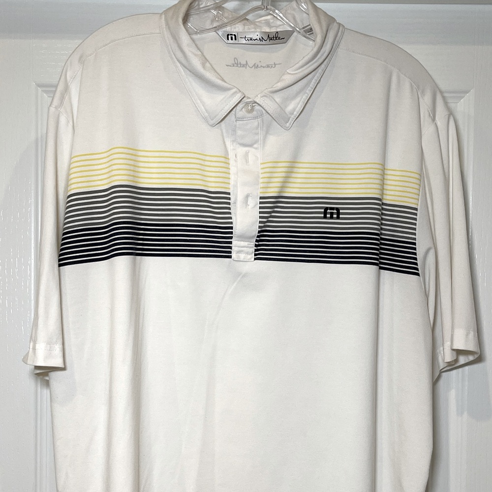 Travis Mathew Yellow, Blue, Gray Men’s Polo